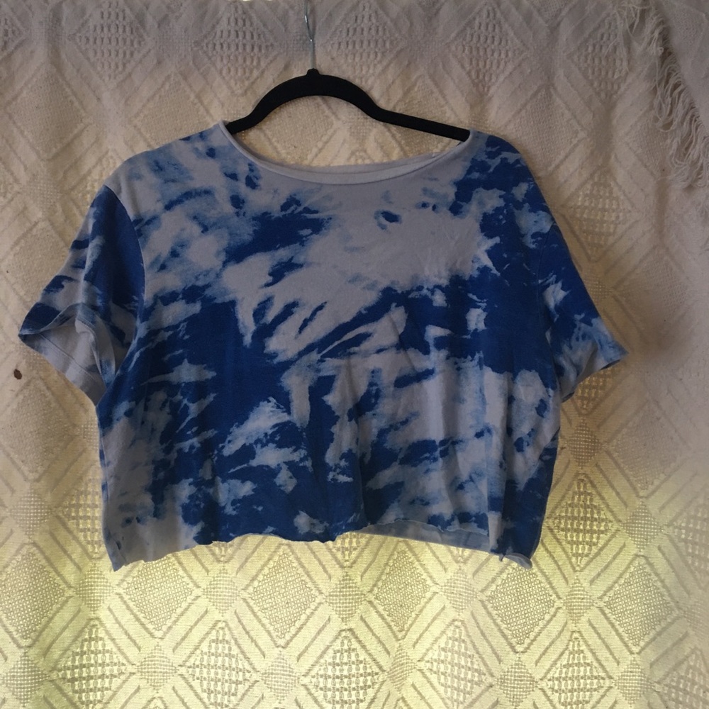 Sky Tye Dye Loose Crop Top